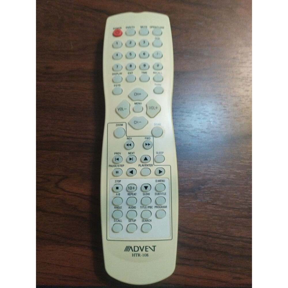ADVENT HTR-108 TV DVD COMBO REMOTE CONTROL DV1418A TV-5620-19 TESTED OEM